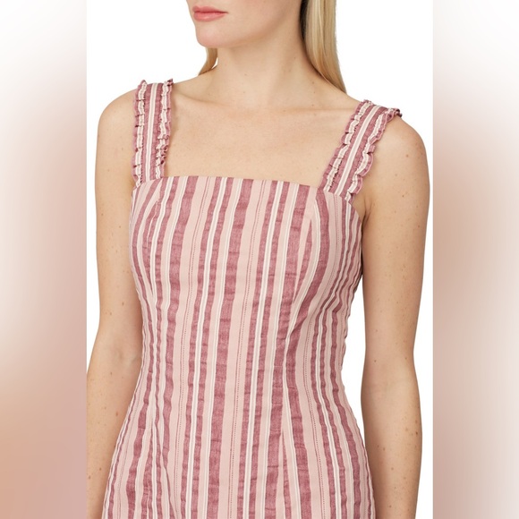 Alexis Pink Striped Brandy Minidress - Picture 4 of 5